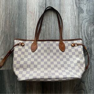 Louis Vuitton Damier Azur Neverfull Style Tote Bag | Canvas & Leather | used